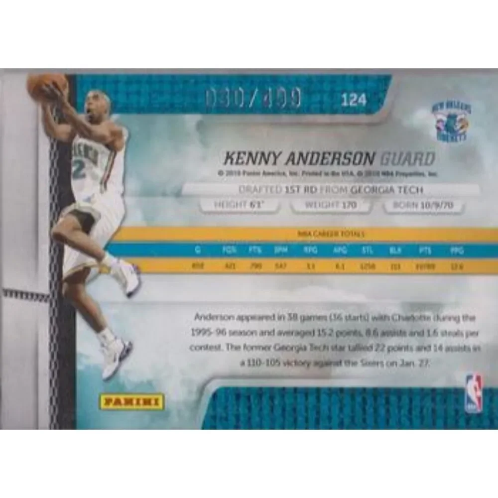 2009 Absolute Basketball Card - #124 Kenny Anderson